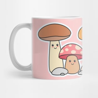 Cute Mushrooms Cartoon Design Mug